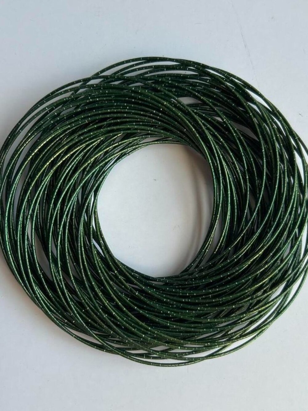 Green Sparkly Bangle Bracelet